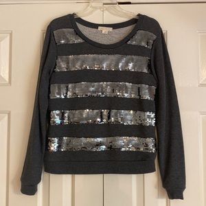 Forever 21 gray sweater with sequins. Size medium